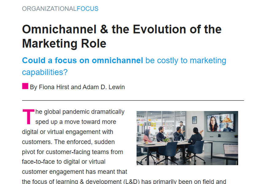 OMNICHANNEL & THE EVOLUTION OF THE MARKETING ROLE